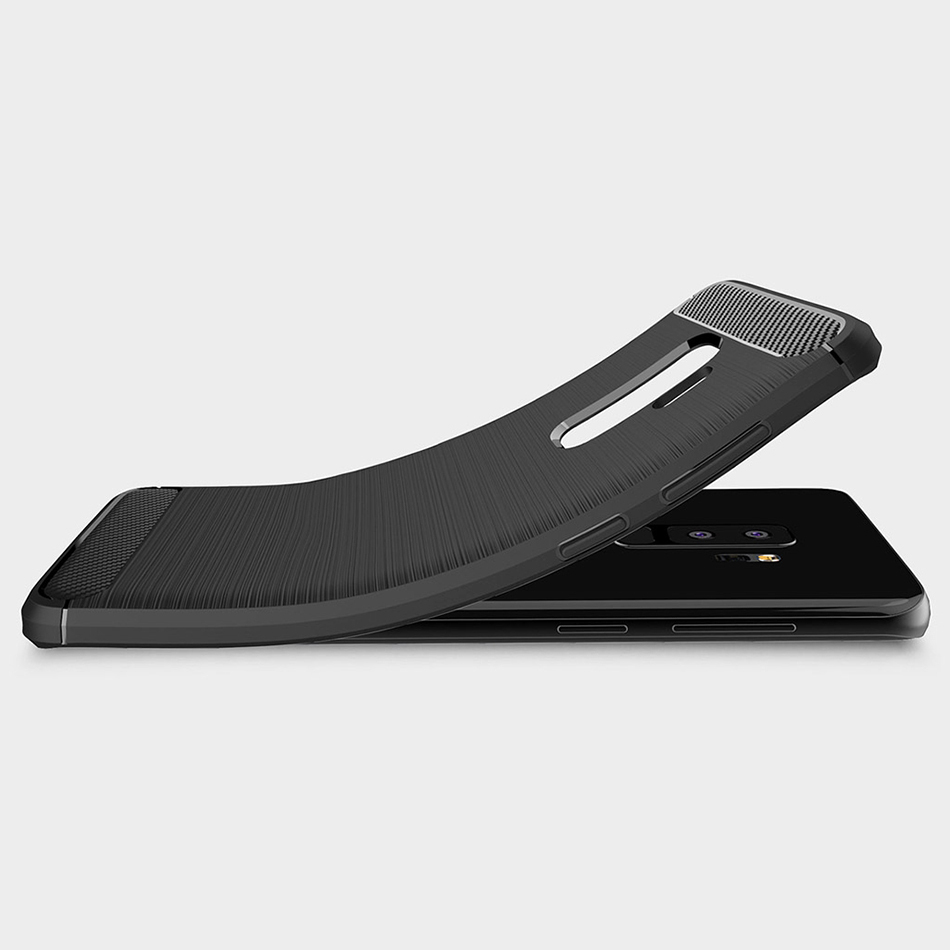 Flexi Slim Carbon Fibre Case for Samsung Galaxy S9+ (Brushed Black)